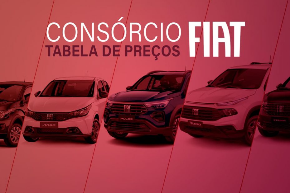 Tabela de preços consórcio de carros Fiat 2023 e 2024